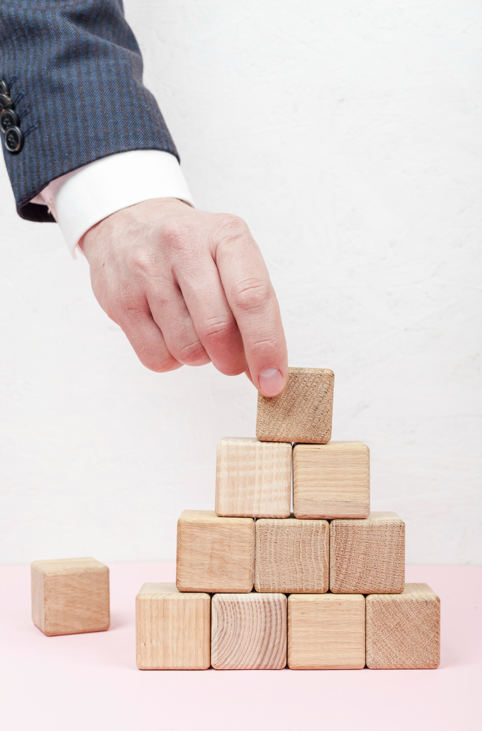 Man Building Blocks